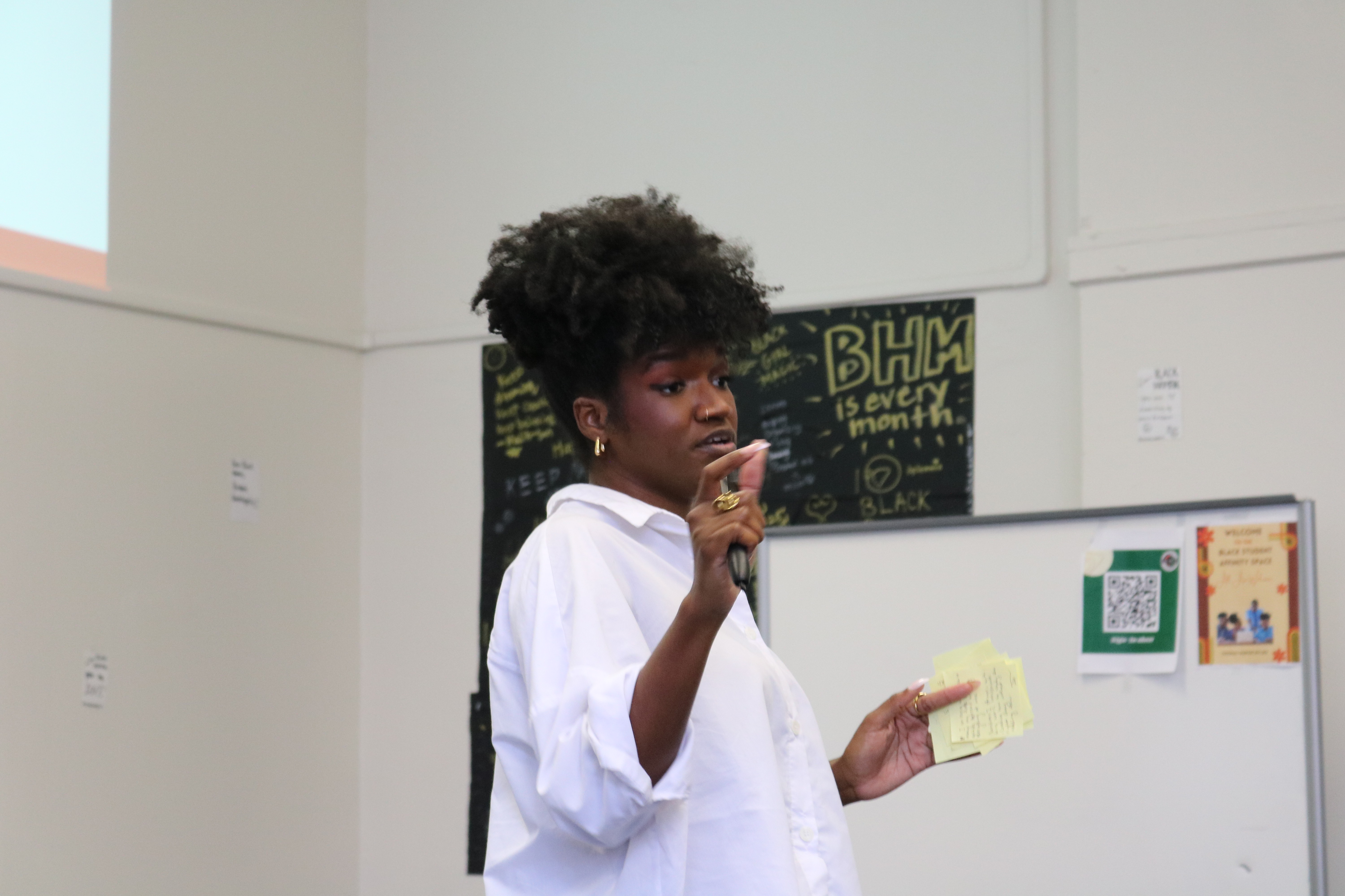 Speaker presenting at Mental Health Workshop